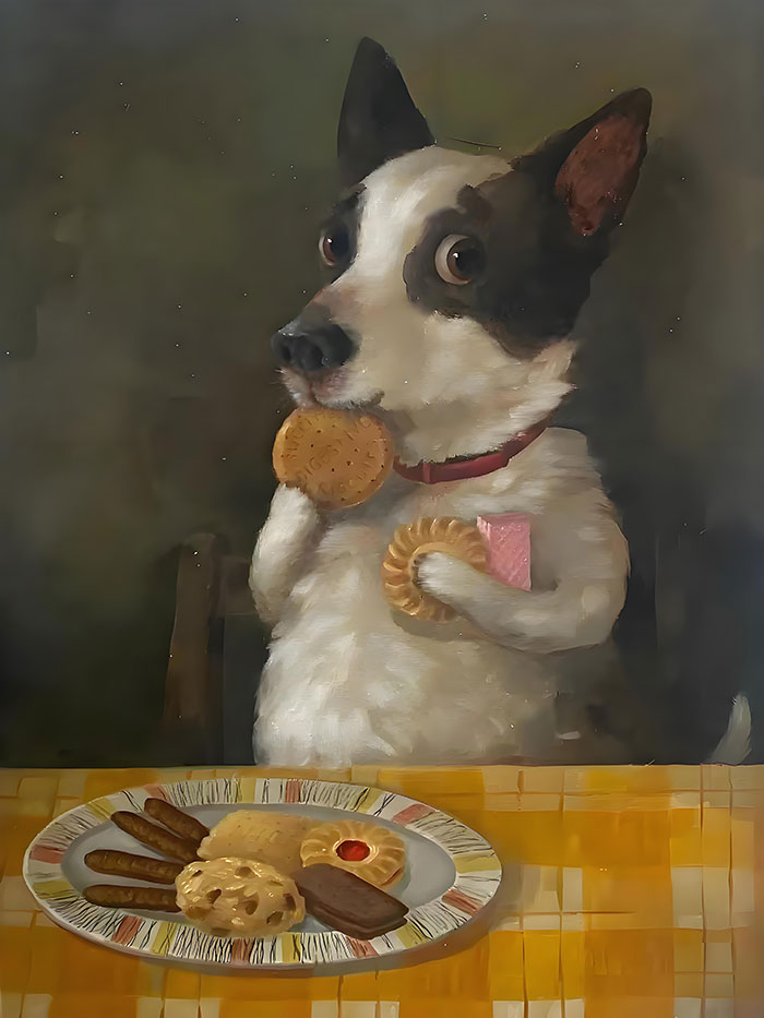 Dog's Biscuit Time