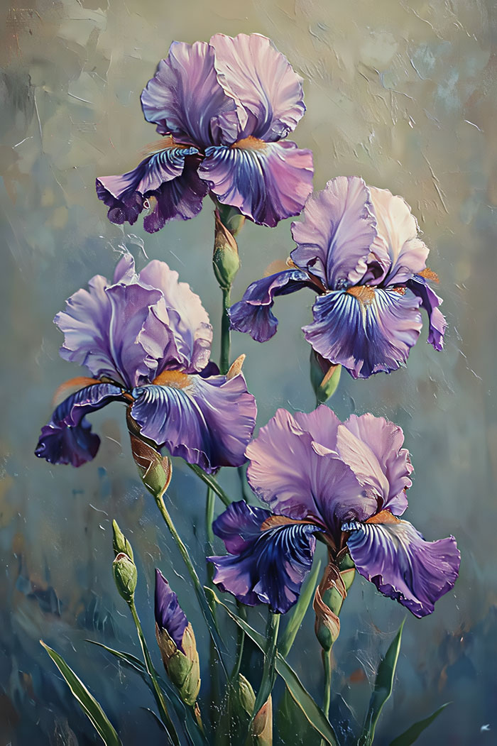 The poetic world of iris flowers