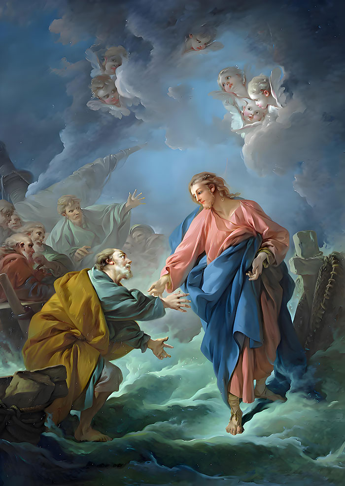 The Rebirth of Boucher Mythology: The Miracle Journey of Jesus and St. Peter at Sea